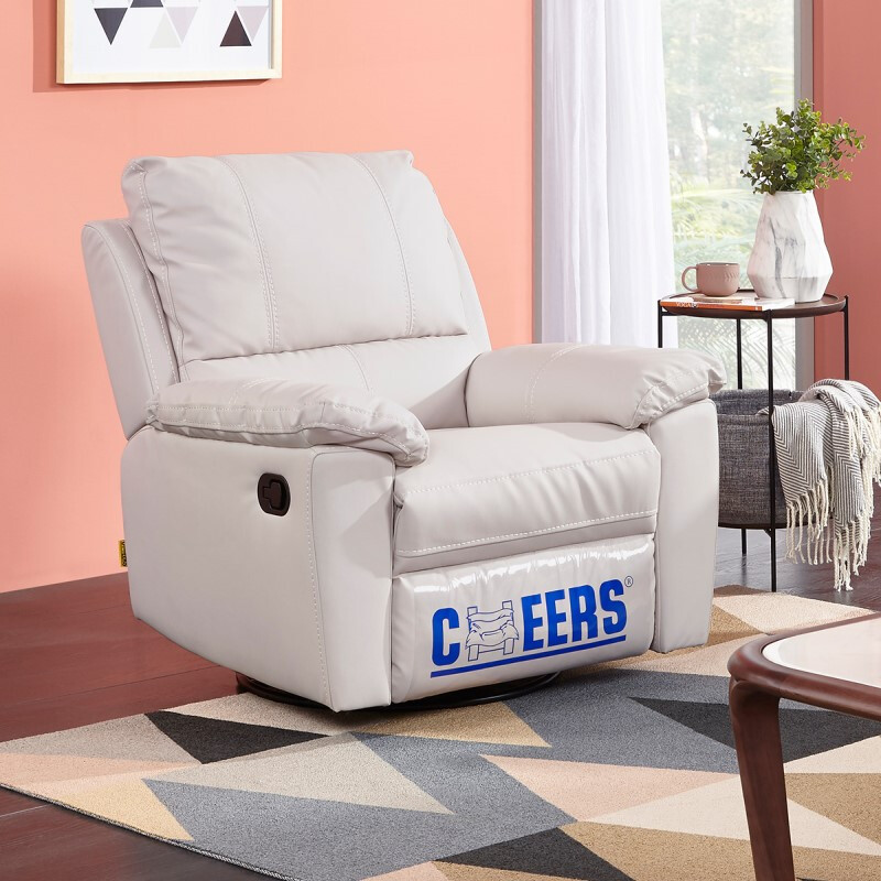 cheers 芝华仕 8908a 头等舱科技布沙发 单人位 月光白