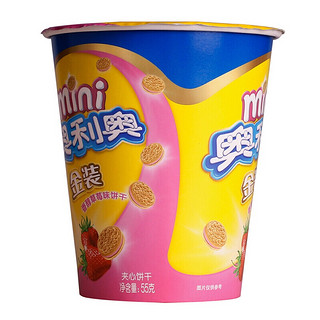 OREO 奥利奥 Mini金装 草莓味饼干 55g