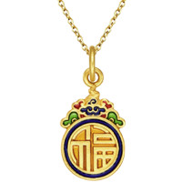 CHJ JEWELLERY 潮宏基 国色系列 XPG30015621 圆形足金吊坠