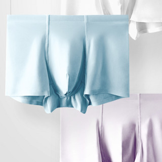 雷帝·高高 男士平角内裤套装 804002 3条装(白色+浅蓝+灰紫)L