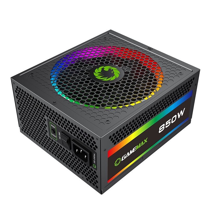 GAMEMAX 游戏帝国 RGB-850 金牌（90%）全模组ATX电源 850W