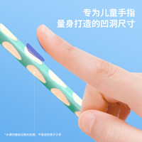 deli 得力 洞洞笔铅笔 卡通HB铅笔三角杆易抓握 儿童矫正握姿铅笔 小学生练字笔12支 包装随机S960-HB