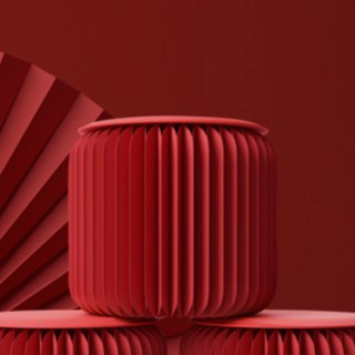 十八纸 家用折纸园凳 28cm 红色