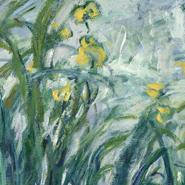 橙舍莫奈世界名画花开风中画框尺寸6080cm油画布馆藏级实木画框