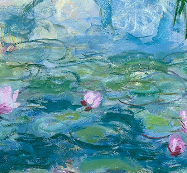 橙舍莫奈世界名画花开风中画框尺寸6080cm油画布馆藏级实木画框