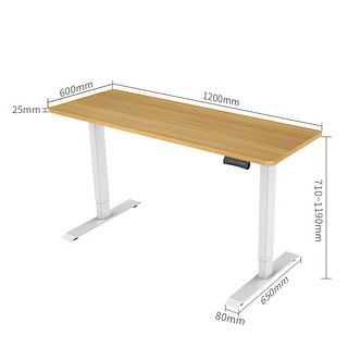 Loctek 乐歌 E1D 电动升降办公桌 120cm 原木色