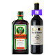 88VIP：Jagermeister 野格 网红力娇酒 700ml ＋皇廷之花干红葡萄酒