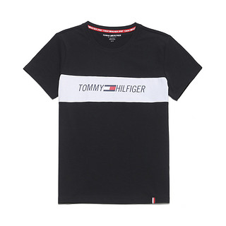 TOMMY HILFIGER 汤米·希尔费格 女士圆领短袖T恤 TP03977T 黑色 XS