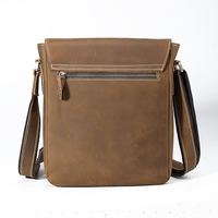 tiding 潮牛 TIDING单肩包男真皮欧美时尚斜挎包邮差包个性休闲疯马皮男包1028 疯马皮棕色10284