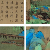 弘舍 北宋王希孟国画|原作版画《千里江山》成品尺寸215*65cm 绢布