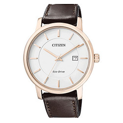 CITIZEN 西铁城 BM6753-00A 男士光动能腕表金盘皮带