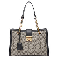 GUCCI 古驰 Padlock系列 女士帆布手提包 479197 KHNKG 9769 咖啡色 中号