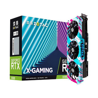 ZOTAC 索泰 GeForce RTX 3070 8G X-GAMING OC 显卡 8GB 蓝粉色