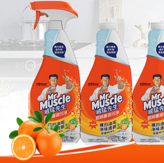Mr Muscle 威猛先生 厨房清洁剂 455g+455g*3瓶 清新柑橘