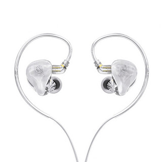 海贝音乐 crystal4 入耳式挂耳动铁有线耳机 白色 3.5mm