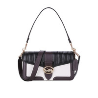 COACH 蔻驰 5555 女士拼色手提斜跨包 黑白拼色 IMCAH