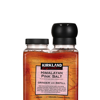 美国进口Kirkland喜马拉雅粉盐737g食用海盐烘焙带研磨器食用盐