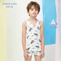 Aimer Kids爱慕儿童天使背心MODAL汪汪队太空阿奇跨栏背心AK2114992白色印花120