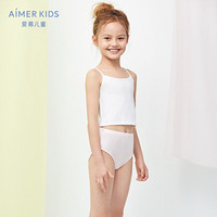 Aimer Kids爱慕儿童2件装 萌趣甜甜圈中腰三角裤两件包AK1222121粉色+白色140