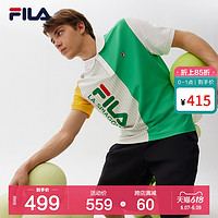 FILA 斐乐 官方男子短袖polo衫 2021年夏季新款撞色时尚短袖上衣男