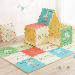 babygo6片双面加厚婴儿爬行垫地垫爬爬垫拼接宝宝地垫