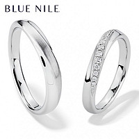 Blue Nile 拱形戒指男士镶钻石女士戒指情侣结婚对戒