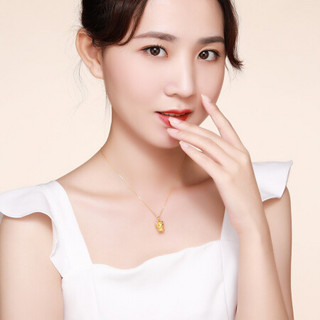 潮宏基 CHJ JEWELLERY 萌趣小熊 足金黄金吊坠女款定价 XPG30015849 粉小熊