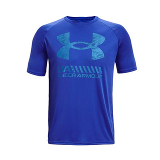 UNDER ARMOUR 安德玛 Velocity 男子运动T恤 1363065-486 蓝色 L