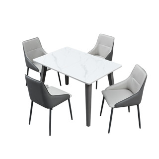 CHEERS 芝华仕 餐桌椅组合现代轻奢岩板极简可伸缩折叠PT027餐椅