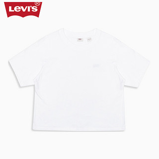 Levi's李维斯商场同款女士白色休闲纯棉短袖T恤夏38255-0001