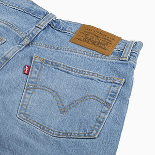 Levi's李维斯女士破洞复古高腰牛仔裤女直筒宽松72693-0035（27/29、浅牛仔色）