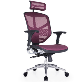 Ergonor 保友办公家具 人体工学电脑椅 红色 铝合金脚