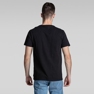 Levi's 李维斯 男士黑色圆领纯棉印花短袖T恤22495-0041（S、黑色）