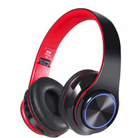奇联 BH3 耳罩式头戴式降噪蓝牙耳机 黑红色