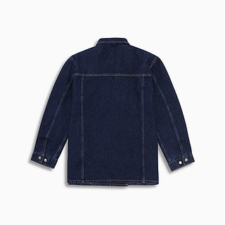 Levi's® x GANNI 联名系列女士西装领双排扣牛仔外套87481-0000（XS、深牛仔蓝）