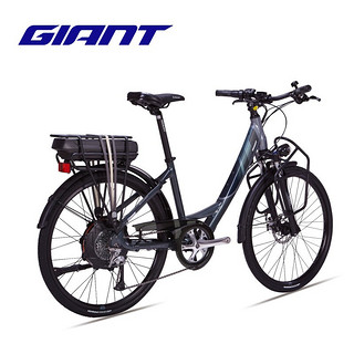 GIANT捷安特i Tour E+低跨点36v锂电池26寸成人助力电动自行车 湖水绿 26x410 适合身高155-170cm