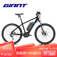 GIANT捷安特XTC 1 E+轻量铝合金禧玛诺10速智能山地助力自行车 极光黑蓝紫 27.5X(430) S 建议身高160-175c