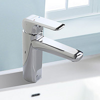 法恩莎卫浴卫生间精铜冷热水龙头单孔洗手盆洗面盆浴室柜F1A8821C F1A8821C