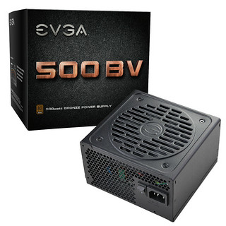 EVGA 500 BV 铜牌（85%）非模组ATX电源 500W