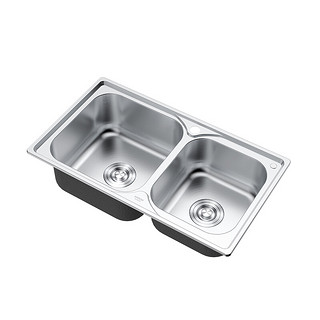 箭牌卫浴（ARROW） 厨房304不锈钢水槽洗菜盆洗碗盆双槽套餐 AE557216G-1荣耀款双槽（含赠品龙头）