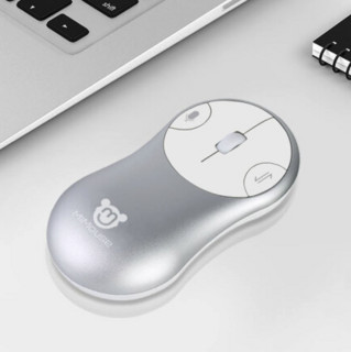 MiMouse 咪鼠科技 S1 2.4G无线鼠标 1600DPI 皓月银