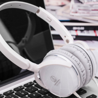 audio-technica 铁三角 ATH-FC707 耳罩式头戴式动圈有线耳机 白色 3.5mm