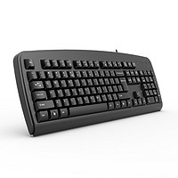 A4TECH 双飞燕 KB-8 104键 有线薄膜键盘 PS2接口 黑色 无光