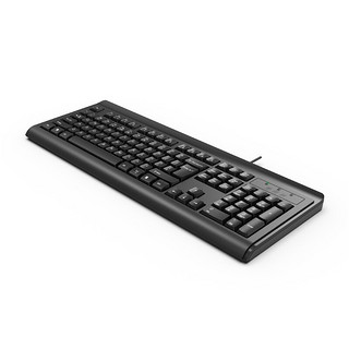 A4TECH 双飞燕 KB-8A 104键 有线薄膜键盘 黑色 无光