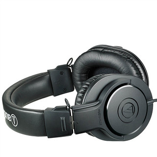 audio-technica 铁三角 M20x 耳罩式头戴式动圈有线耳机 黑色 3.5mm