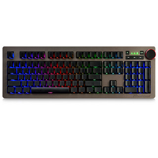 AJAZZ 黑爵 光环 AK60 104键 有线机械键盘 黑色 国产青轴 RGB