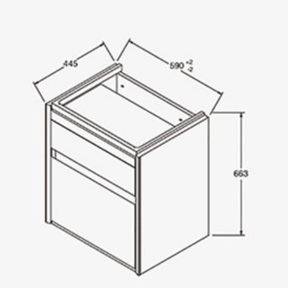 KOHLER 科勒 博纳系列 K-20019T-M-TP2+K-96121T-1-0+K-76082T-LK 浴室柜组合 60cm