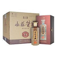 山庄老酒 V6 53%vol 酱香型白酒 500ml*4瓶 整箱装