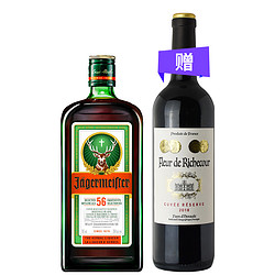 Jagermeister 野格 网红力娇酒 700ml ＋皇廷之花干红葡萄酒750ml