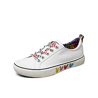 SKECHERS 斯凯奇 Bob's B Wilder James Gold Crown联名款 女子运动帆布鞋 113615/WMLT 白色/多彩色 39.5